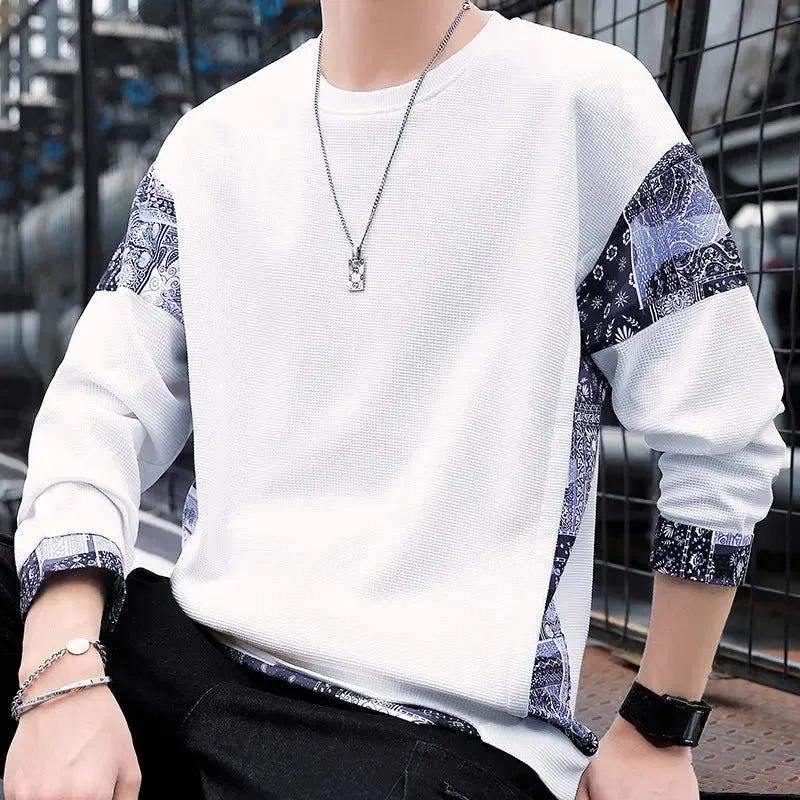 Men's Long Sleeve Sweatshirt Handsome Teenagers