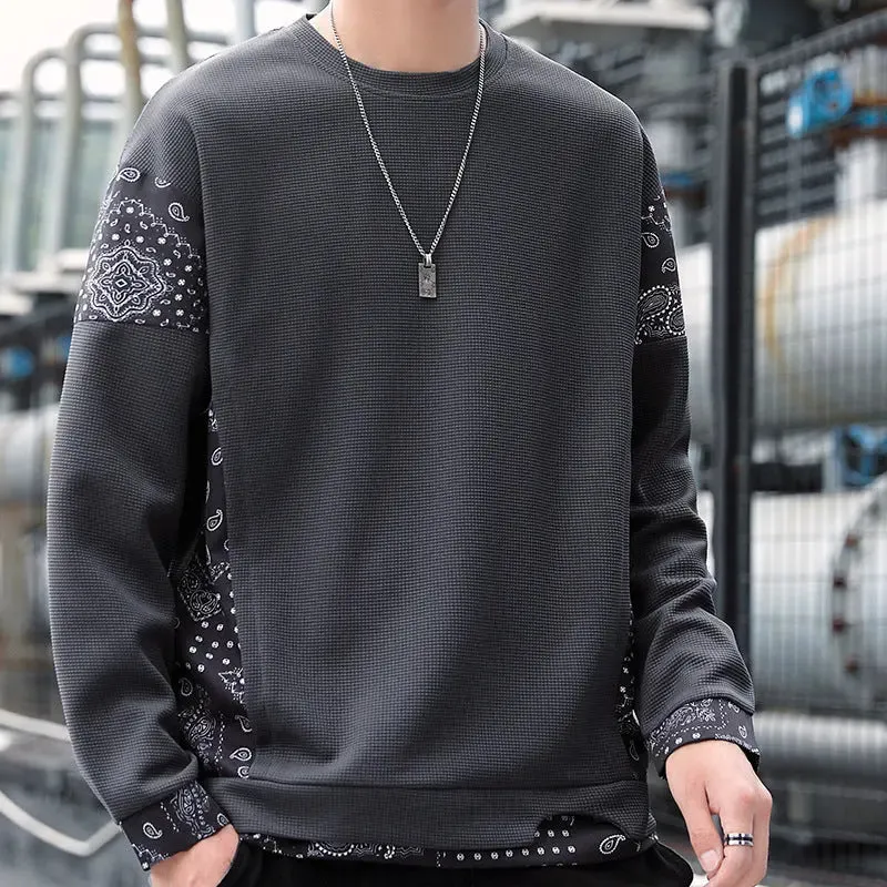 Men's Long Sleeve Sweatshirt Handsome Teenagers