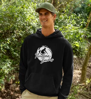 Northern Beaches Surf Logo Hoodie (Black, Front Large Print)