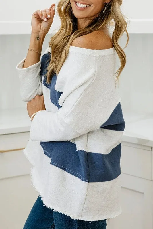 On A Cool Night Stripe Sweater