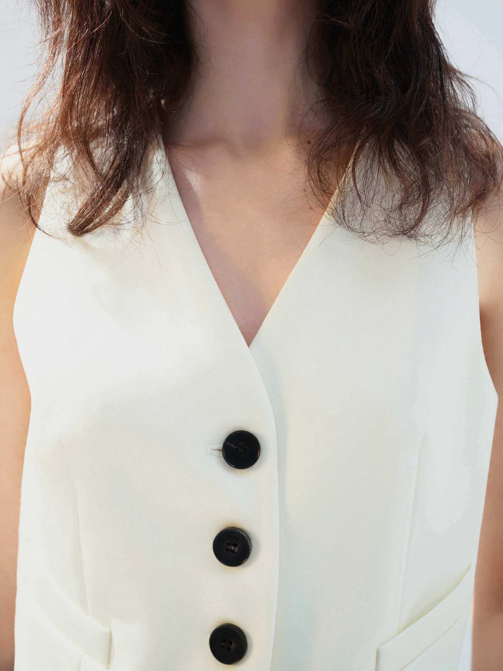 Paneled Belted Waistcoat