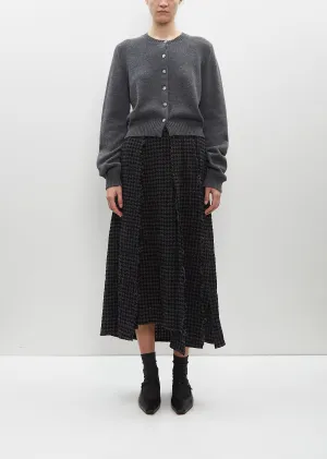 Paneled Pleated Skirt — Black / Grey