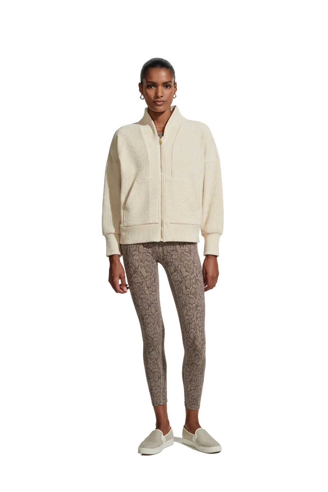 Rosanne Zip Through Sweat Oatmeal Marl