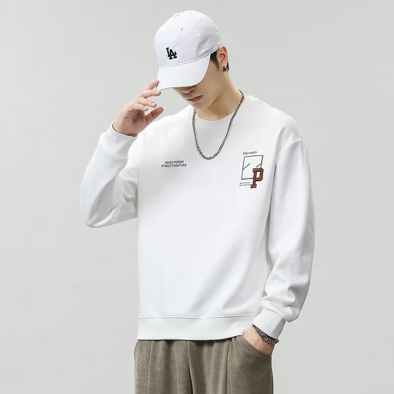 Round Neck Loose Fit Simplicity Men's Sweatshirt