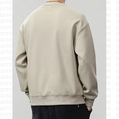 Round Neck Loose Fit Simplicity Men's Sweatshirt