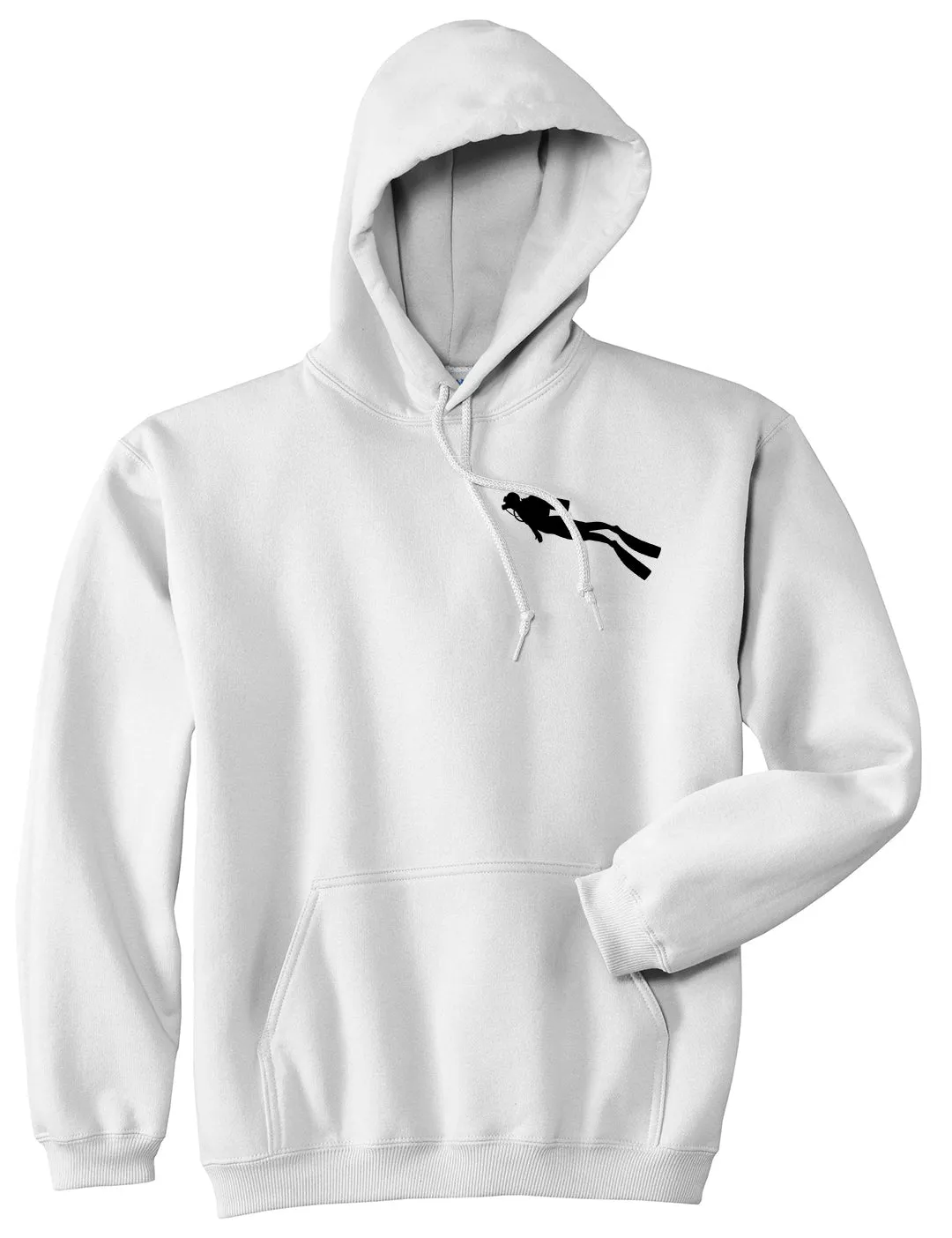 Scuba Diver Chest Mens Pullover Hoodie