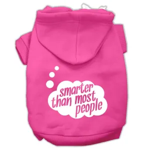 Smarter then Most People Screen Printed Dog Pet Hoodies Bright Pink Size XL (16)