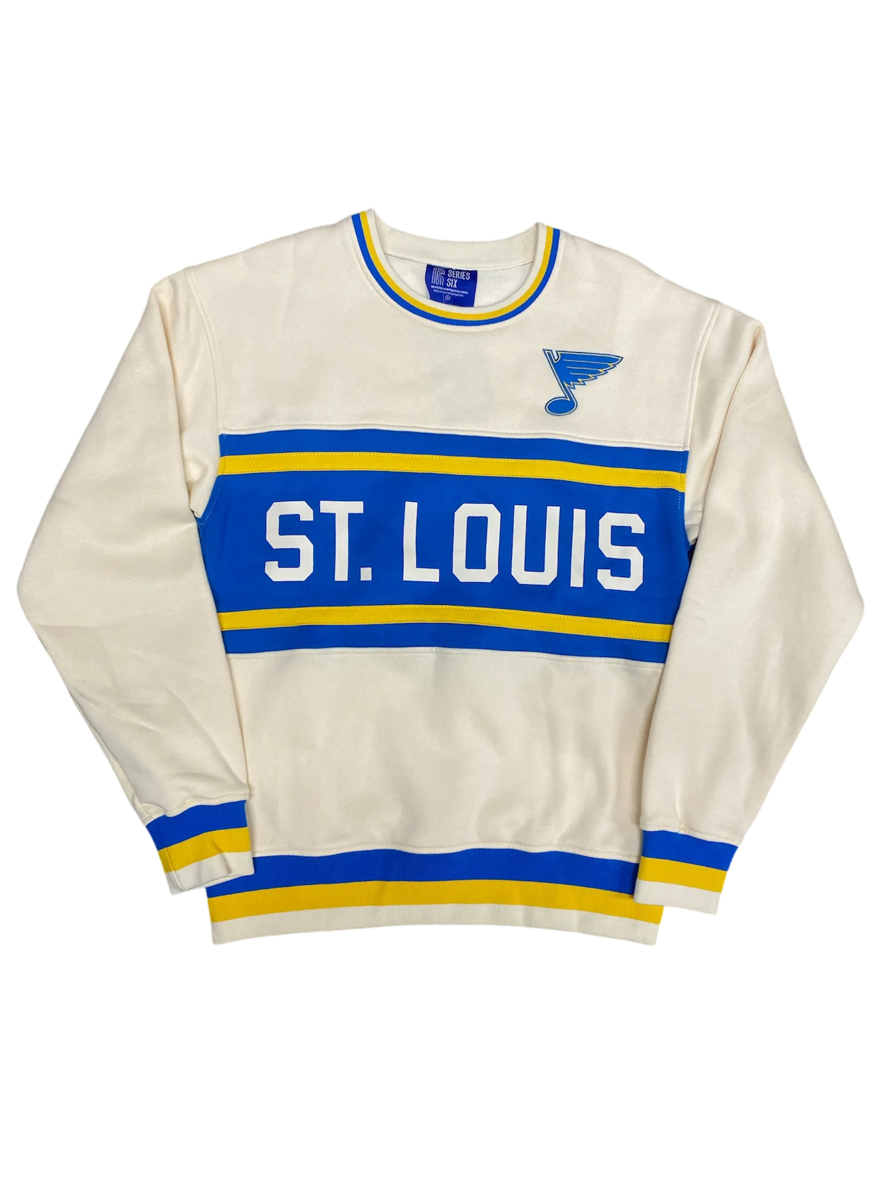 ST. LOUIS BLUES SERIES SIX ST. LOUIS COLORBLOCK CREW - CREAM