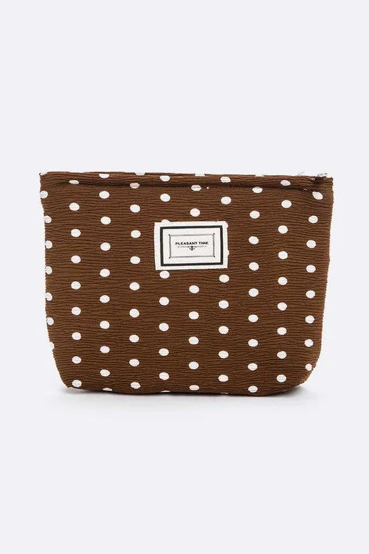 TEEK - Dotted Crinkle Large Cosmetic Pouch