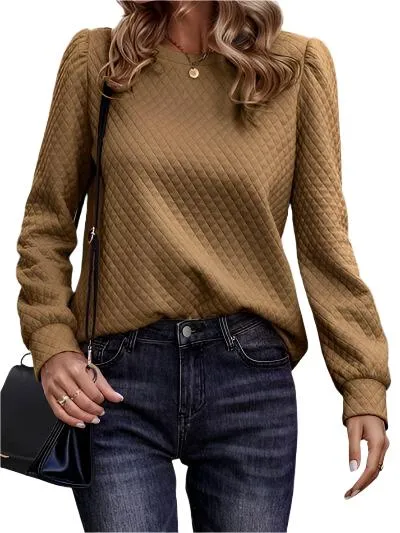 TEEK - Round Neck Waffle Sweatshirt