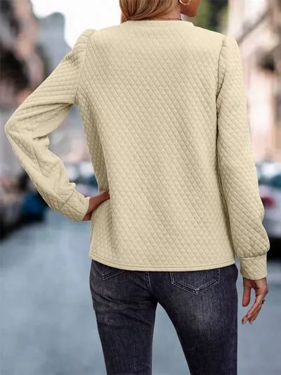 TEEK - Round Neck Waffle Sweatshirt