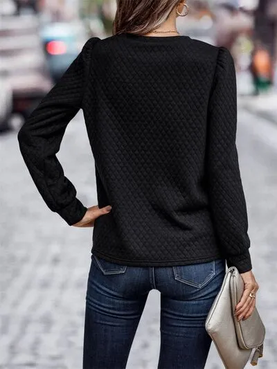 TEEK - Round Neck Waffle Sweatshirt