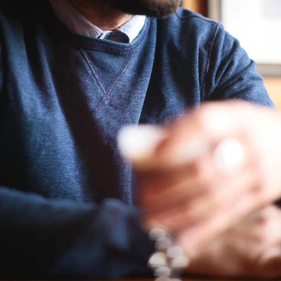 The Crewneck Sweatshirt in Sea Washed Indigo