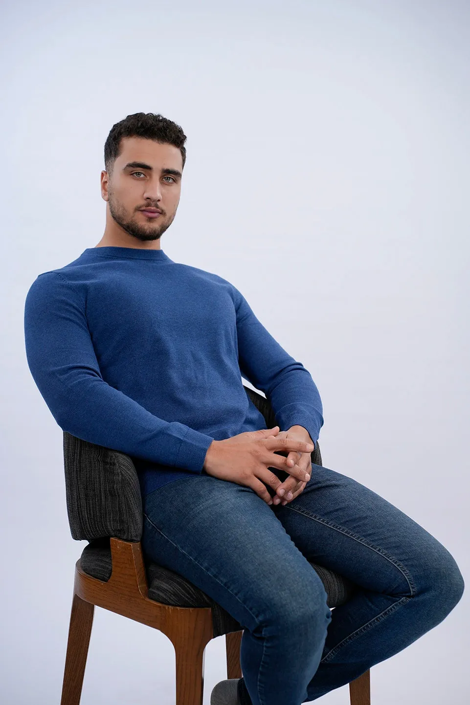 Tom Tailor Blue Basic Round Neck Sweater