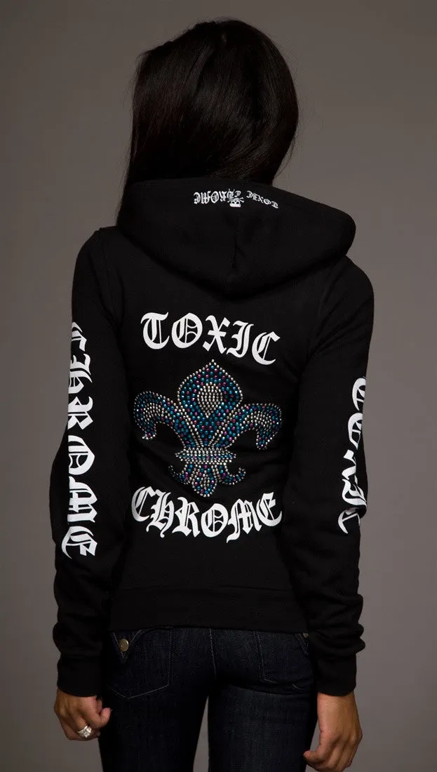 Toxic Chrome Fleur De Lis Unisex Black