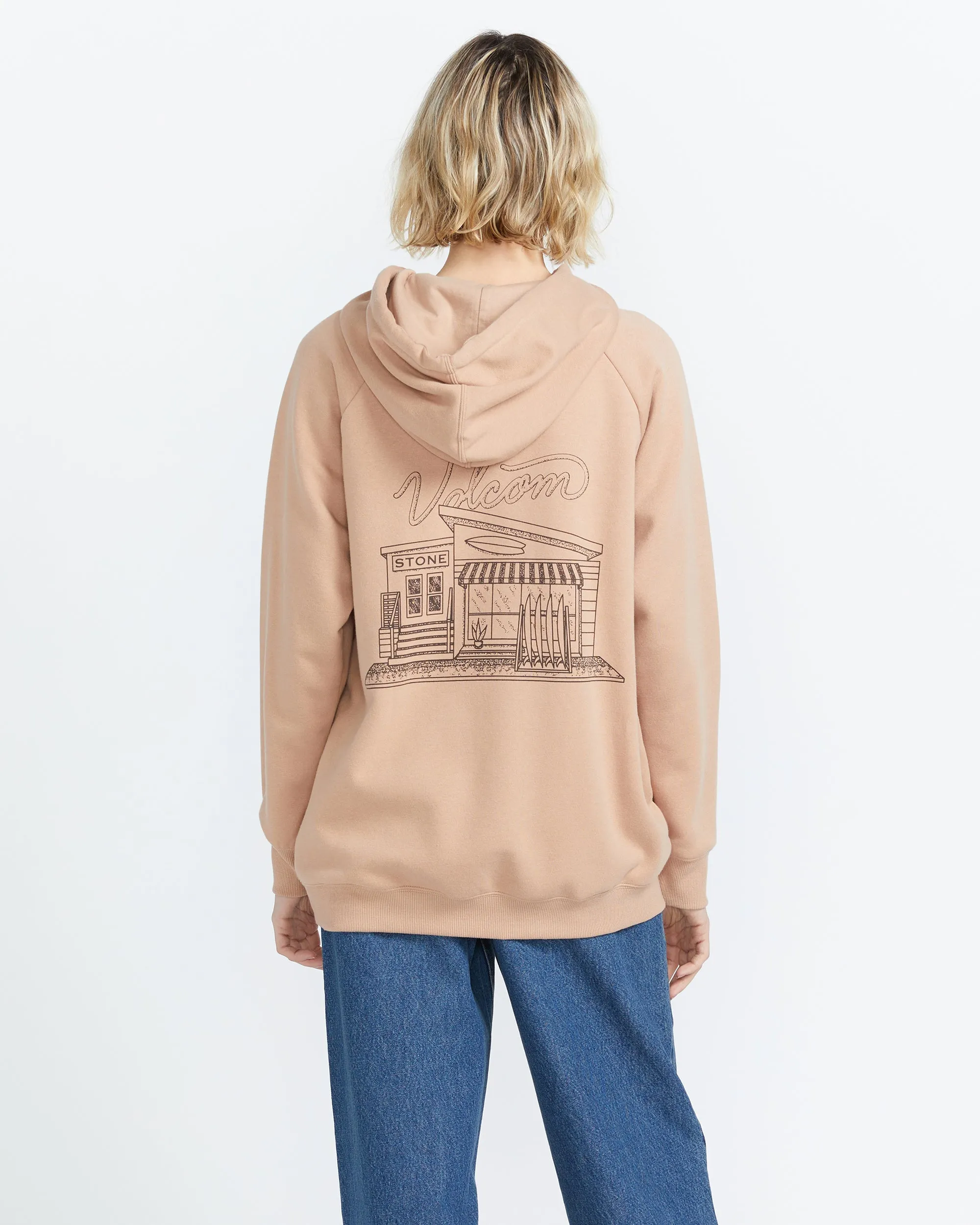 Truly Stoked Boyfriend Pullover Hoodie - Sandstorm