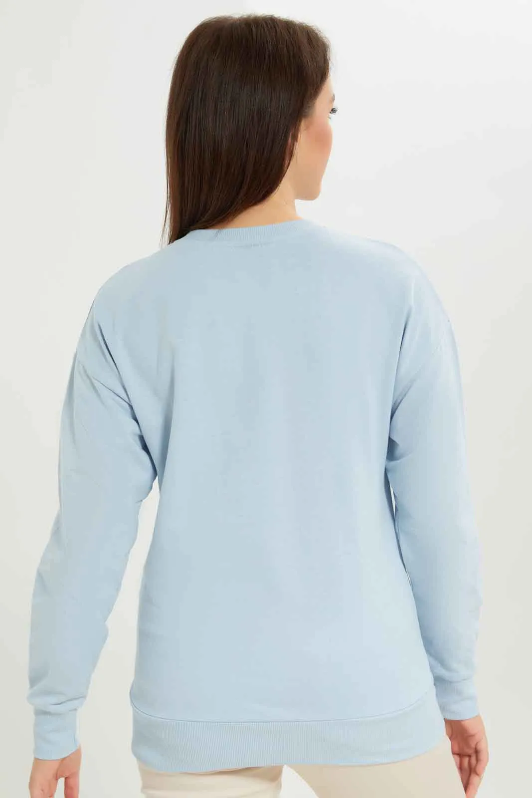 Women Blue Dexters Printed Sweatshirt