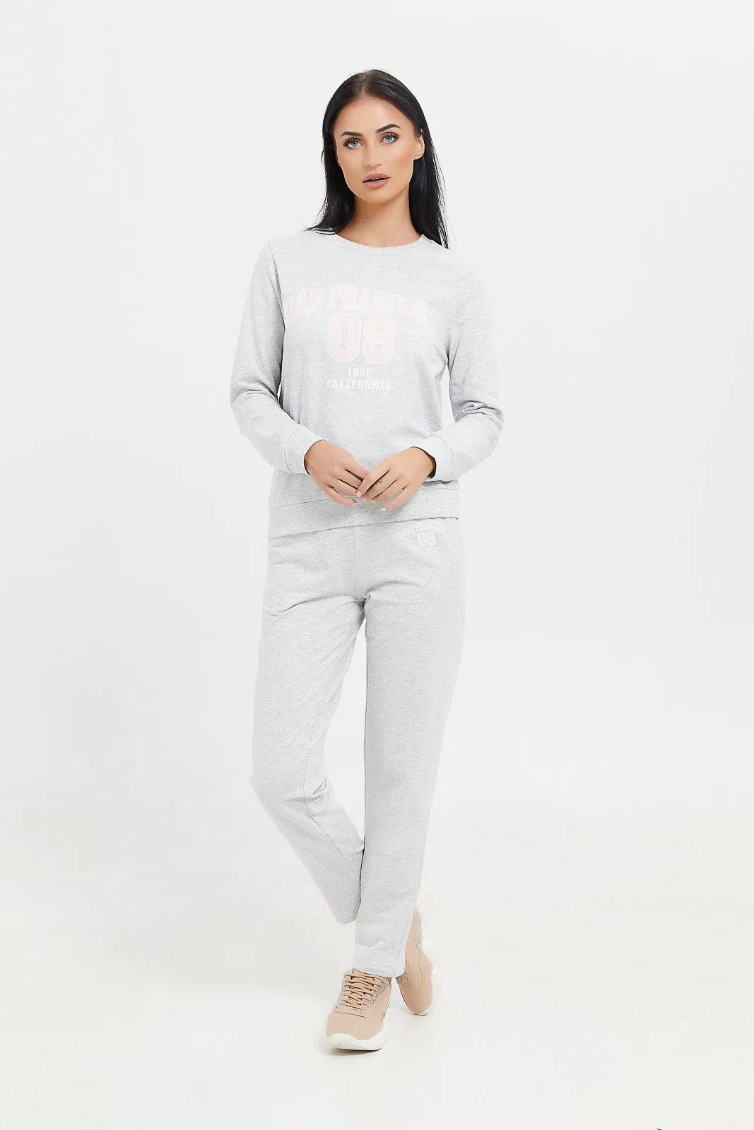 Women Grey San Francisco Printed Sweatshirt