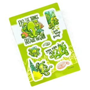 Zeek the Octopus - Because You Can - Sticker Sheet (Skoshie & Friends) WHOLESALE